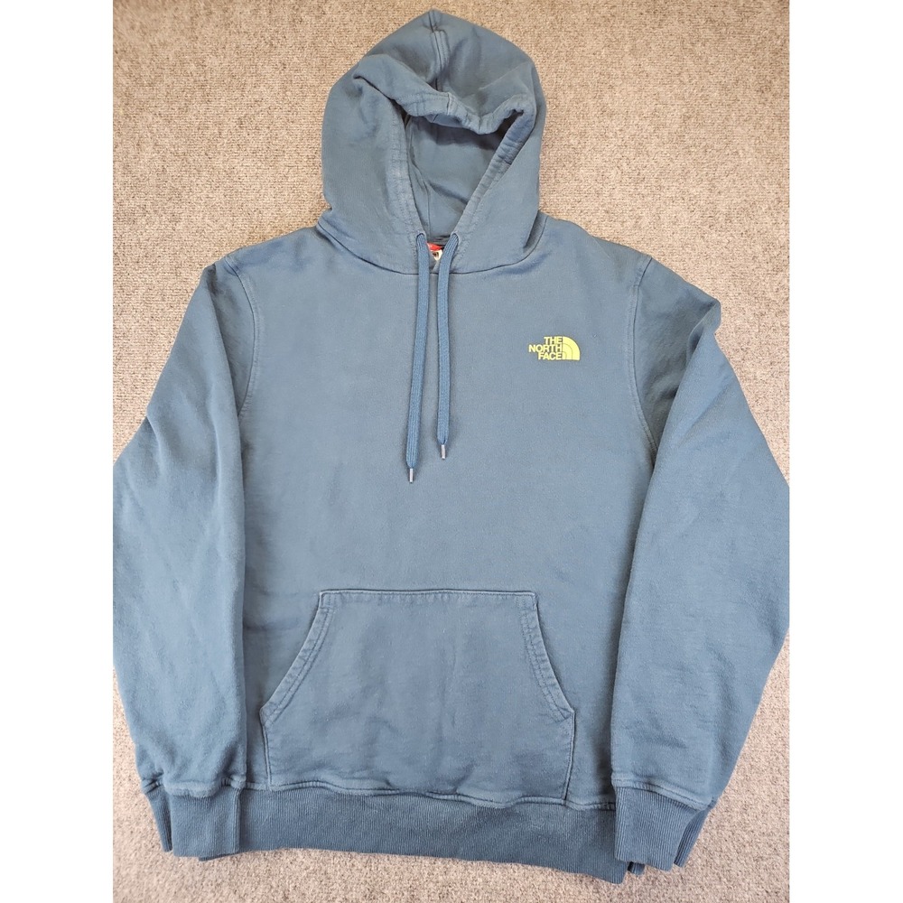 The North Face Mens Large Blue Hoodie Mt Everest  Graphics Excellent 1721